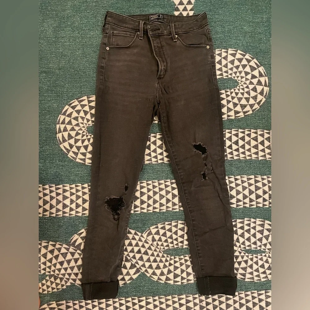 Simone black ripped high rise super skinny 27 4R - Picture 1 of 5